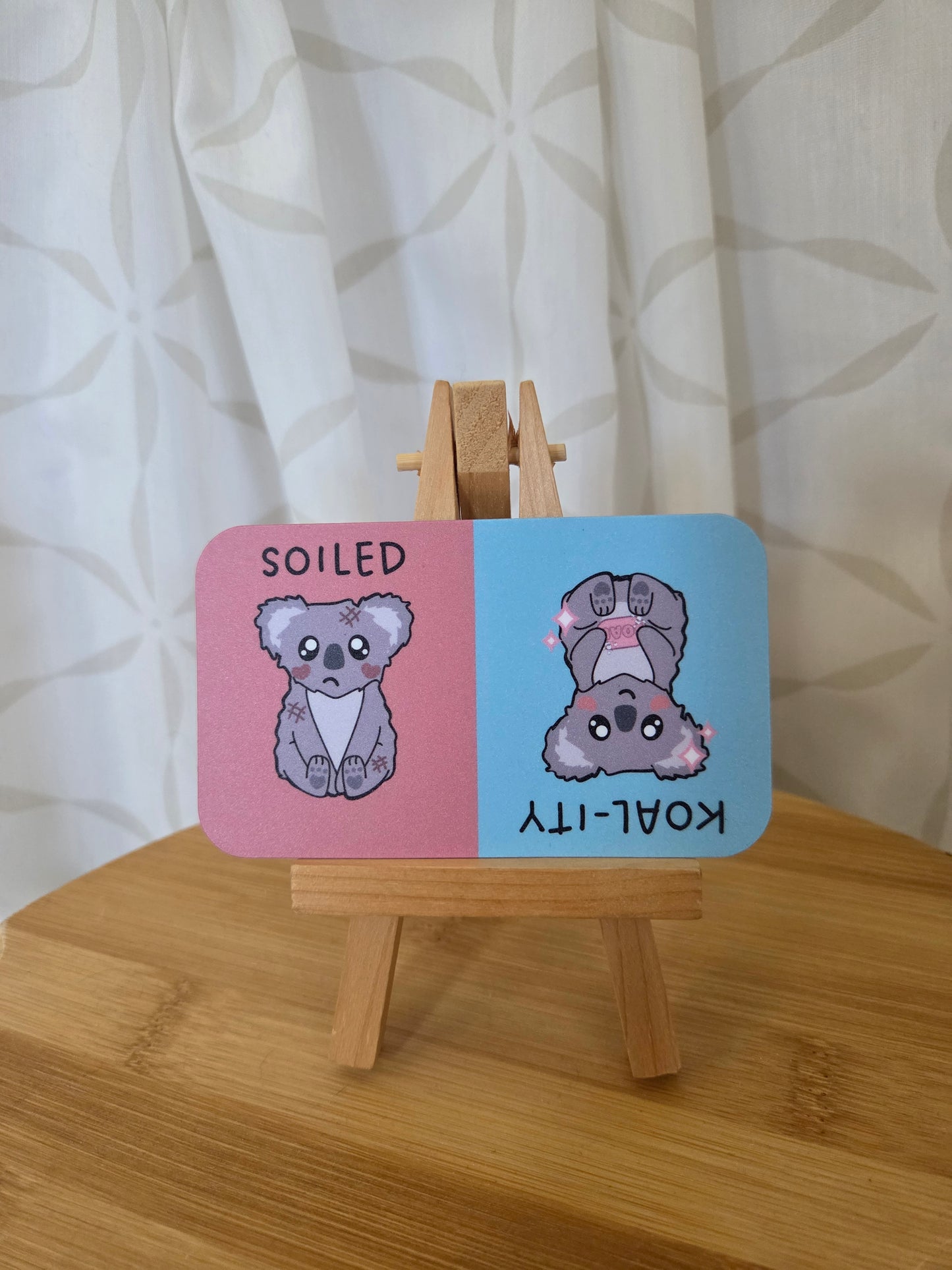 Reversible koala dishwasher magnet | koality and grubby or soiled